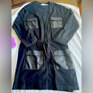 Calvin Klein sweater with faux leather pockets size M
